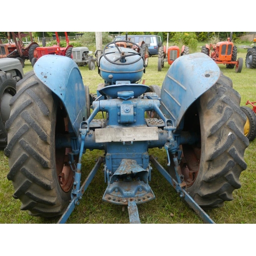 123 - Fordson Major diesel tractor. Victory Motors, Cheltenham. Runs. +VAT