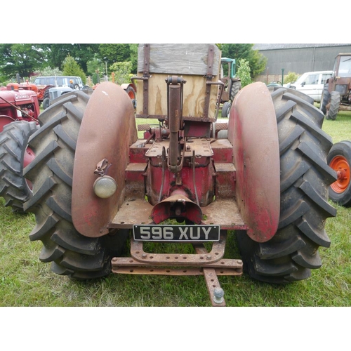 128 - McCormick Deering W6 tractor. Original, rear wheel weights, pulley, good tyres. Runs. SN. WBK 21787.... 