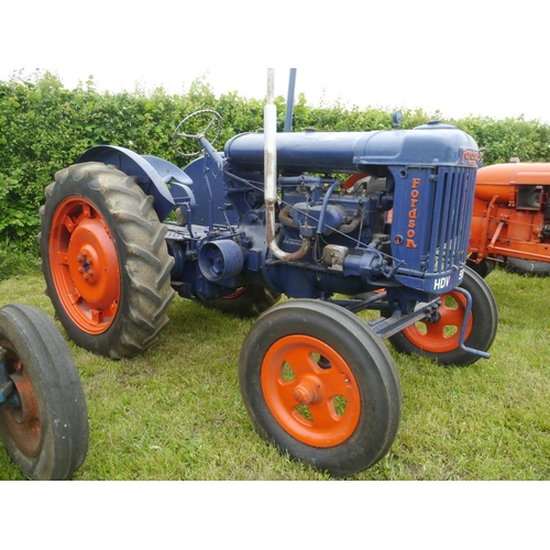 130 - Fordson E27N tractor. Early restoration, no hydraulics, no PTO. Runs. Reg. HDV 566. V5. +VAT