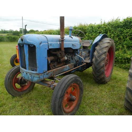 131 - Fordson Super Major tractor. Off farm condition. Runs. Reg. UUD 694+VAT