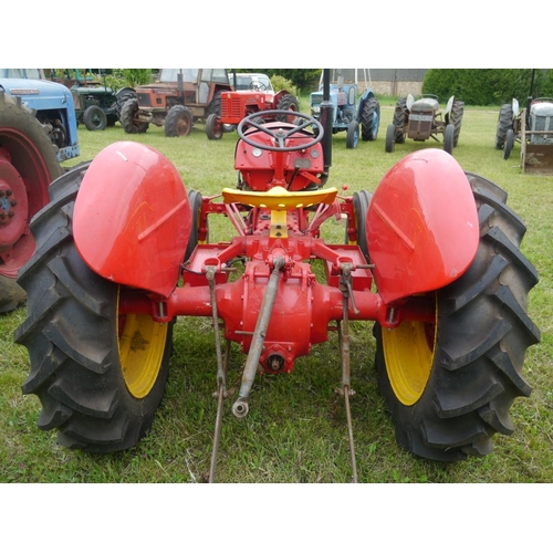 132 - Ferguson TEF tractor. 4cylinder diesel, new tyres, red & yellow. Runs. SN.360699+VAT