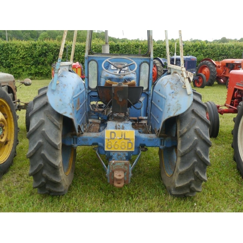 135 - Ford 3000 tractor. Cab frame, no hydraulics, no PTO. Runs. Reg. DJL 868D.+VAT