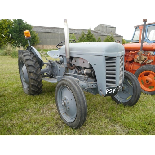 142 - Ferguson TED petrol paraffin tractor. Part restored. Runs. SN.15448. Reg. PSY 201. V5 +VAT