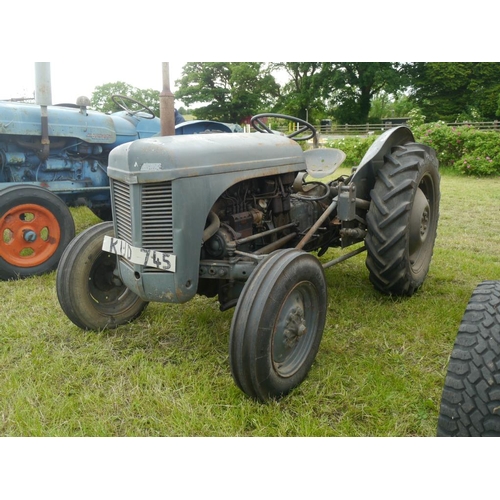 149 - Ferguson TEF diesel tractor with loader brackets, pick up hitch. Runs SN.479801. Reg. KUD745+VAT