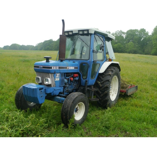 176 - Ford 6810 III tractor. Front weights. Runs. Reg. H419 WKH+VAT