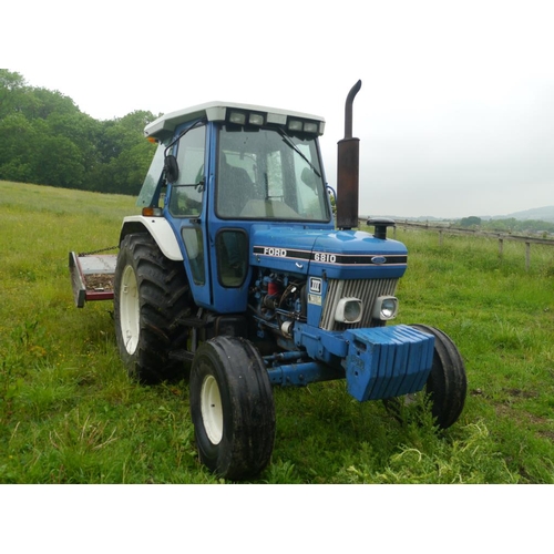 176 - Ford 6810 III tractor. Front weights. Runs. Reg. H419 WKH+VAT