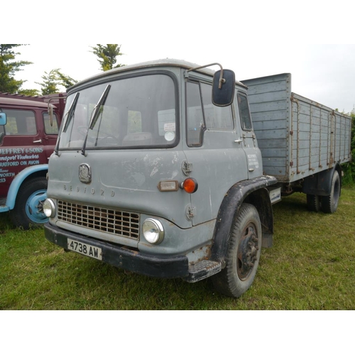 183 - Bedford TK330 dropside tipper. Runs. Ex W Jones, Acton Burnell Salop Reg. 4738 AW+VAT