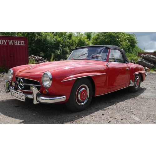 198 - Mercedes-Benz  SL190 LHD convertible. 1955. Excellent condition. Runs well. Reg 92582K.