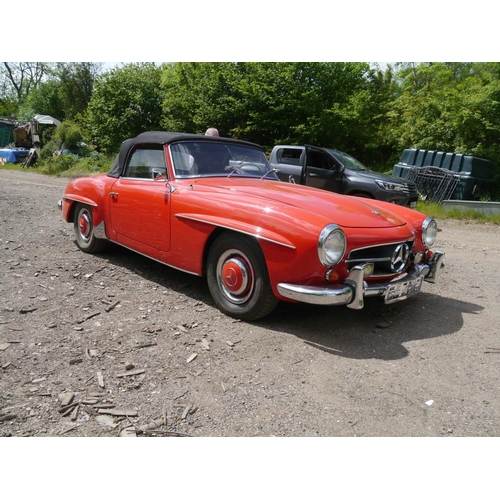 198 - Mercedes-Benz  SL190 LHD convertible. 1955. Excellent condition. Runs well. Reg 92582K.