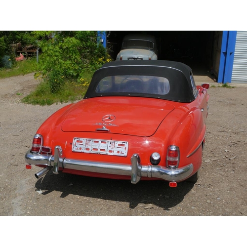 198 - Mercedes-Benz  SL190 LHD convertible. 1955. Excellent condition. Runs well. Reg 92582K.