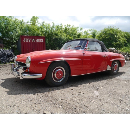 198 - Mercedes-Benz  SL190 LHD convertible. 1955. Excellent condition. Runs well. Reg 92582K.