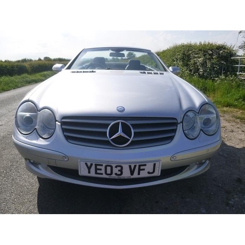 199 - Mercedes 500 SL convertible. 2003. Mint condition. Runs well. 85343 miles. Reg YE03 VFJ. V5