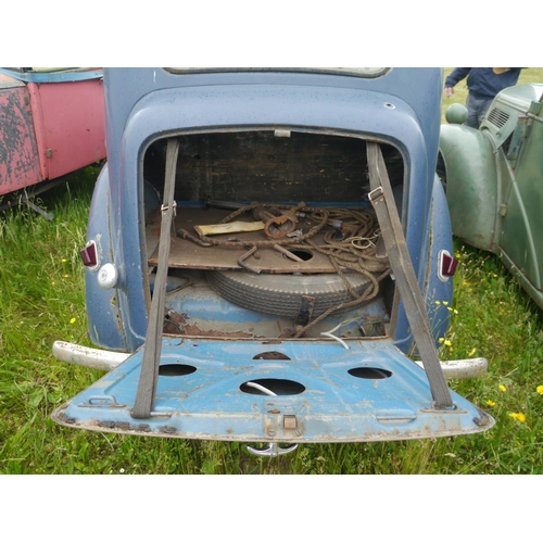 200 - Ford Anglia. 2 door. Model. E494A. Blue. 90225miles. With Key. Reg. KVB 590