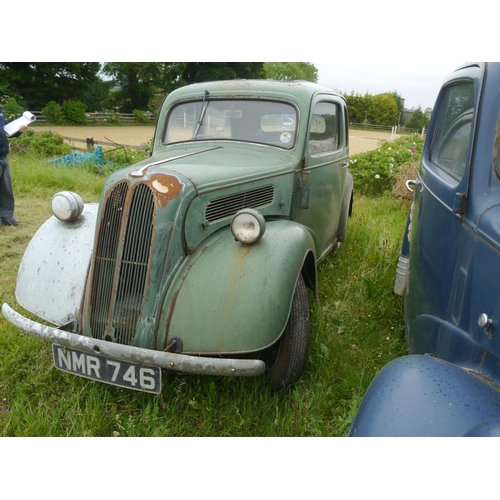 201 - Ford Popular 103E. Green, 37003miles. With Key. Reg. NMR 746