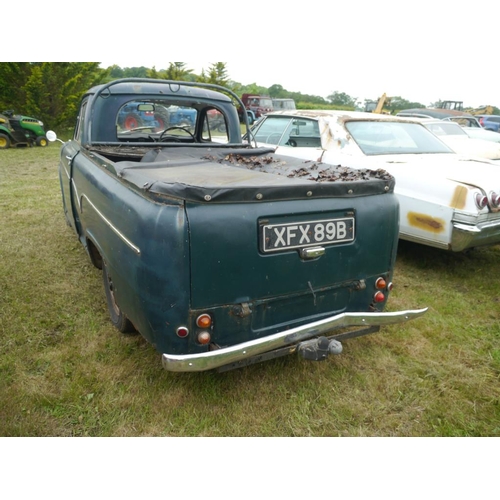 206 - Austin A60 pick up. 1964. Ideal restoration project. Runs well, 42, 827miles. C/w old MOT and test p... 