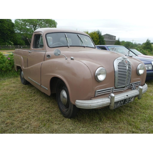 213 - Austin A70. 1952. 2200cc. Runs, spare engine and gearbox. C/w Austin service manual. With key. Reg. ... 