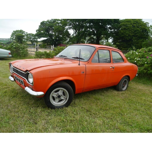 221 - Ford Escort 1300GT Sports. 1973. 70,555miles. C/w old photos, owners manual and MOT papers. With key... 