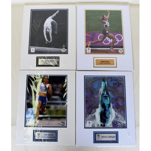 101 - Collection of signed Limited Edition framed photographs. Nadia Comaneci, Jessica Ennis, Kelly Holmes... 