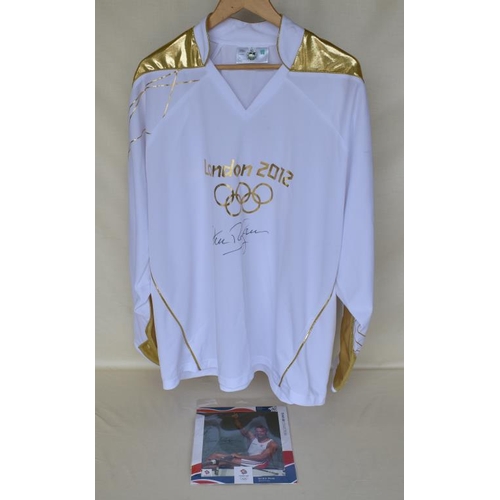 103 - Opening ceremony top signed by Steve Redgrave and signed photograph of Steve Redgrave