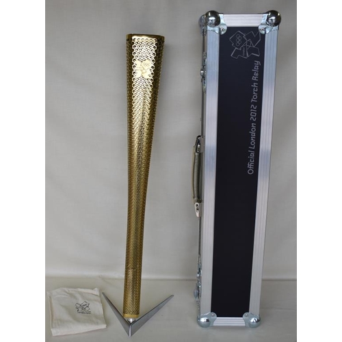 111 - London 2012 Official Olympic torch no.5 with travel case, sleeve and stand