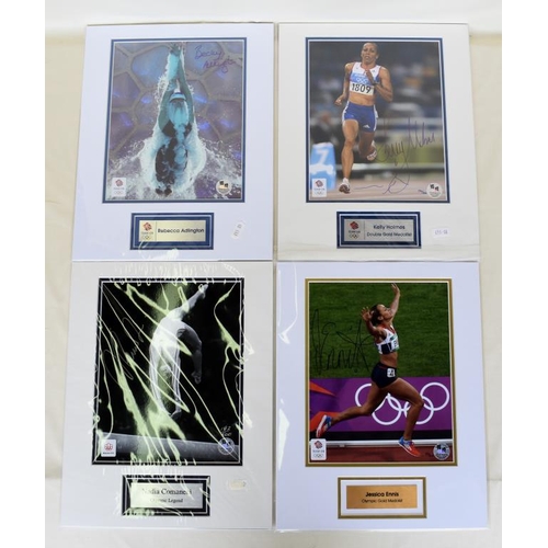 87 - Collection of signed Limited Edition framed photographs. Nadia Comaneci, Jessica Ennis, Kelly Holmes... 