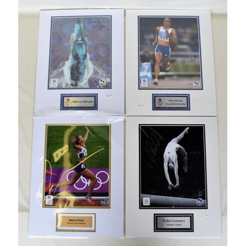 98 - Collection of signed Limited Edition framed photographs. Nadia Comaneci, Jessica Ennis, Kelly Holmes... 