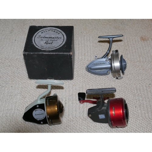 375 - 3 Fishing reels, Milwards Swimmaster in original box, ABU 505, Diamond Knight 600