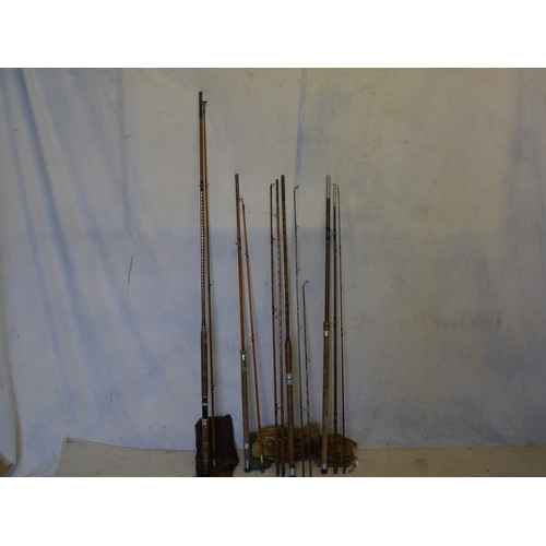 382 - 4 Assorted fishing rods to include Hardy “The perfect” and Forshaws palace