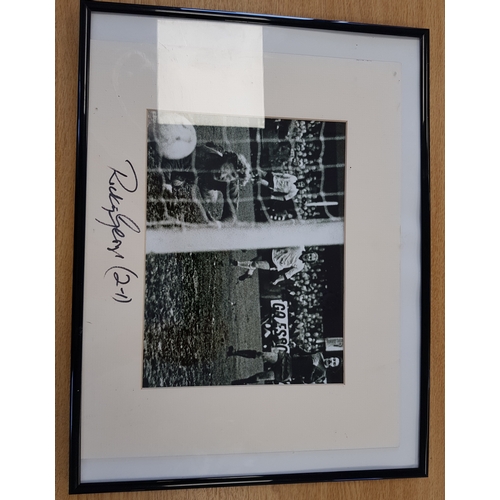 387 - Framed photo of Ricky George scoring the winning goal for Hereford FC against Newcastle during the 1... 