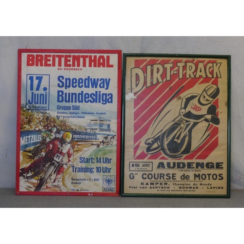 102 - German speedway and French dirt track posters 33x24