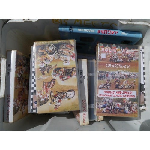 150 - Box of speedway VCR's