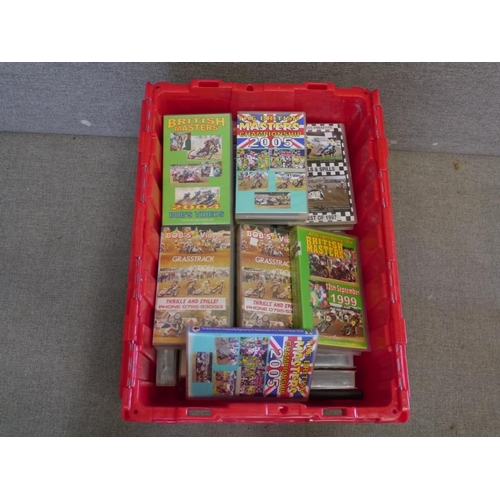 155 - Box of speedway and grasstrack videos and DVD's