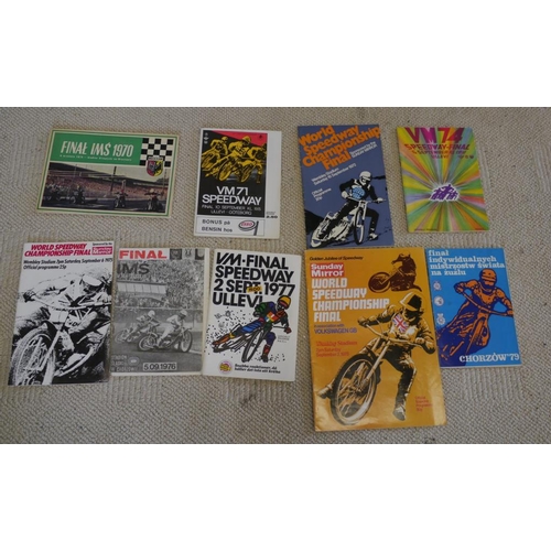 31 - 1970-72 74-79 World Speedway Final programmes