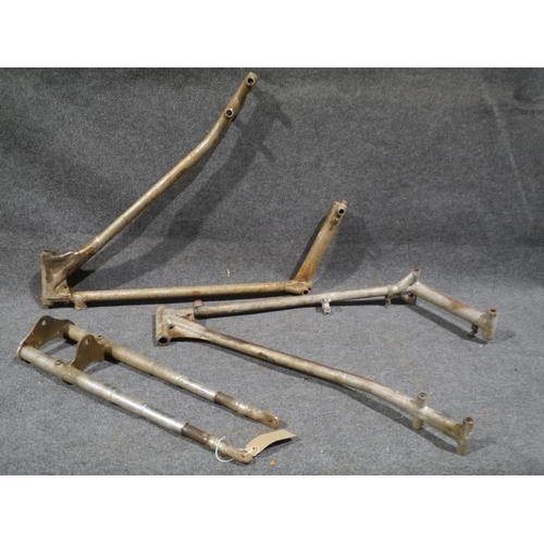 320 - 2 Hagon grasstrack/speedway front frames and set of front forks