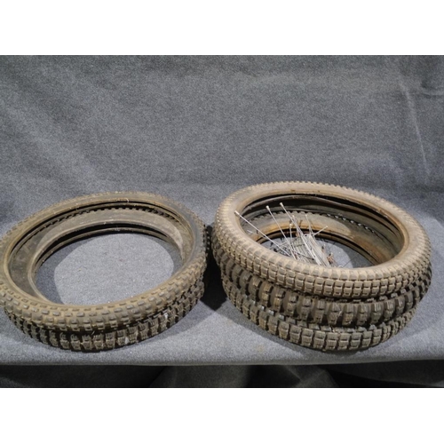 333 - 5 Assorted speedway/grasstrack tyres including Dunlop