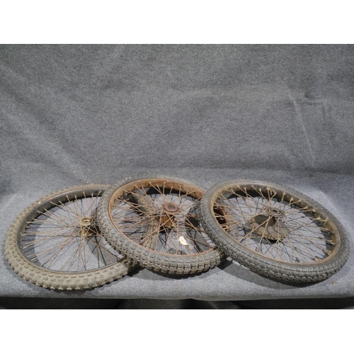 341 - 3 Early beaded edge speedway wheels