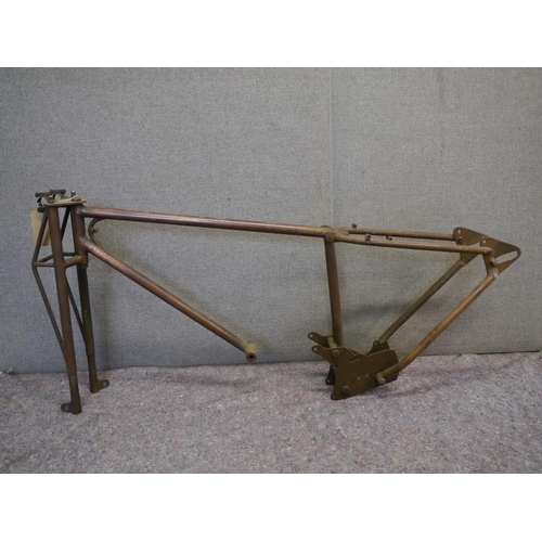 375 - Early copper plated speedway frame and forks