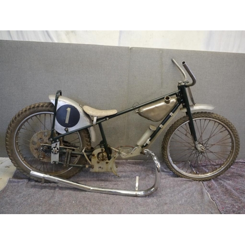 390 - Rubber spring rear suspension grasstrack rolling chassis. 1956