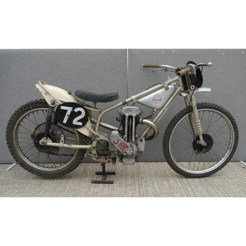 442 - Erskine Staride No.72 grasstrack bike. 1963. JAP engine. Magnesium Drott gearbox. Ex Bill Bridget bi... 