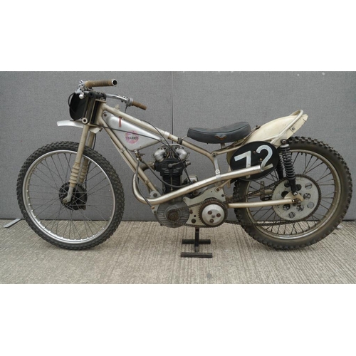 442 - Erskine Staride No.72 grasstrack bike. 1963. JAP engine. Magnesium Drott gearbox. Ex Bill Bridget bi... 