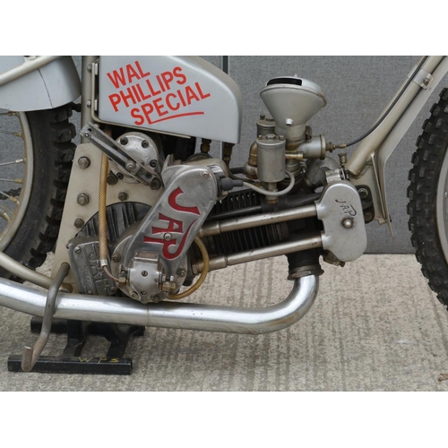 446 - Wal Phillips special lay down bike. 1948. Replica with JAP engine. This replica was completed in 199... 