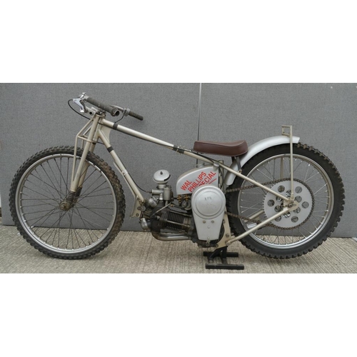 446 - Wal Phillips special lay down bike. 1948. Replica with JAP engine. This replica was completed in 199... 