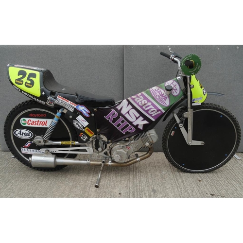 451 - Zierk No.25 prepared JAWA speedway/longtrack bike. Ex Simon Wigg. 5 Time World Champion. Used in 199... 