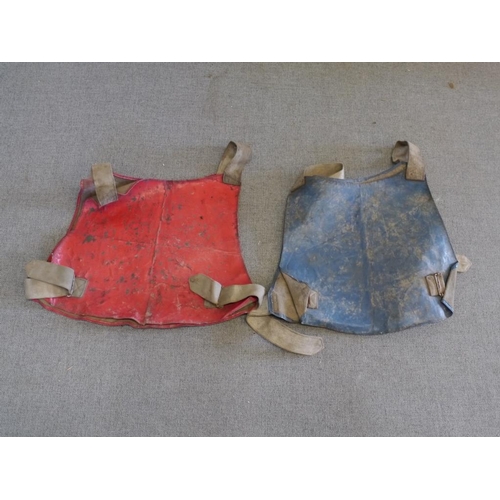 498 - 2 Red and blue speedway racing jackets