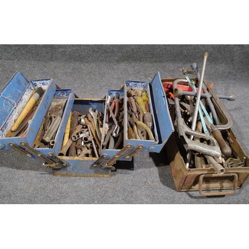 623 - Large quantity of assorted tools including spanners, pliers, hacksaws etc