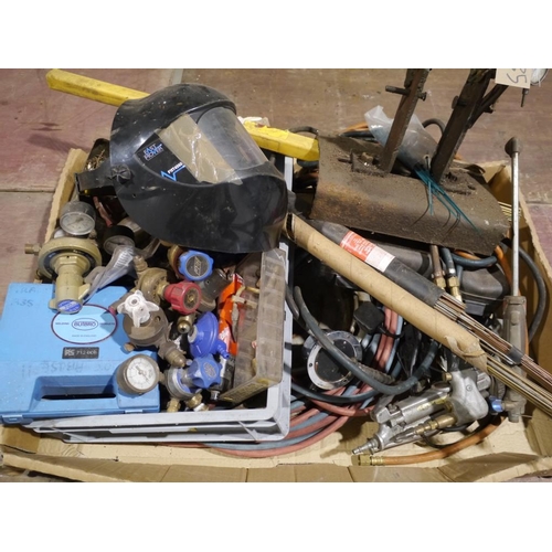 636 - Large quantity of assorted oxyacetylene equipment including regulators, torches, hoses etc