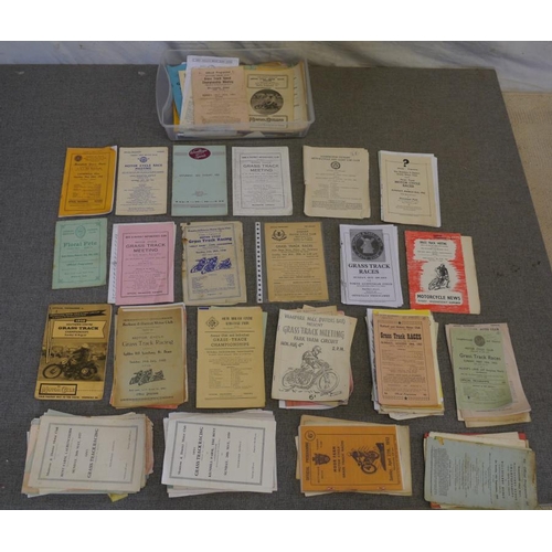 64 - Large quantity of 1950's grasstrack meeting official programms to include Lydden Hill, Minety Vale, ... 