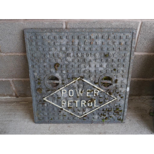 665 - Cast iron Power Petrol tank cover 24x24