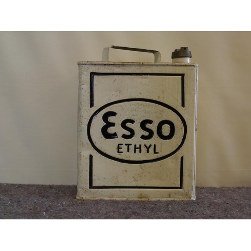 694 - 2 Gallon fuel can- Esso ethyl