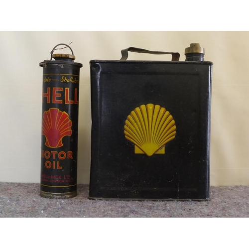 696 - 2 Gallon fuel and oil combination can- Shell